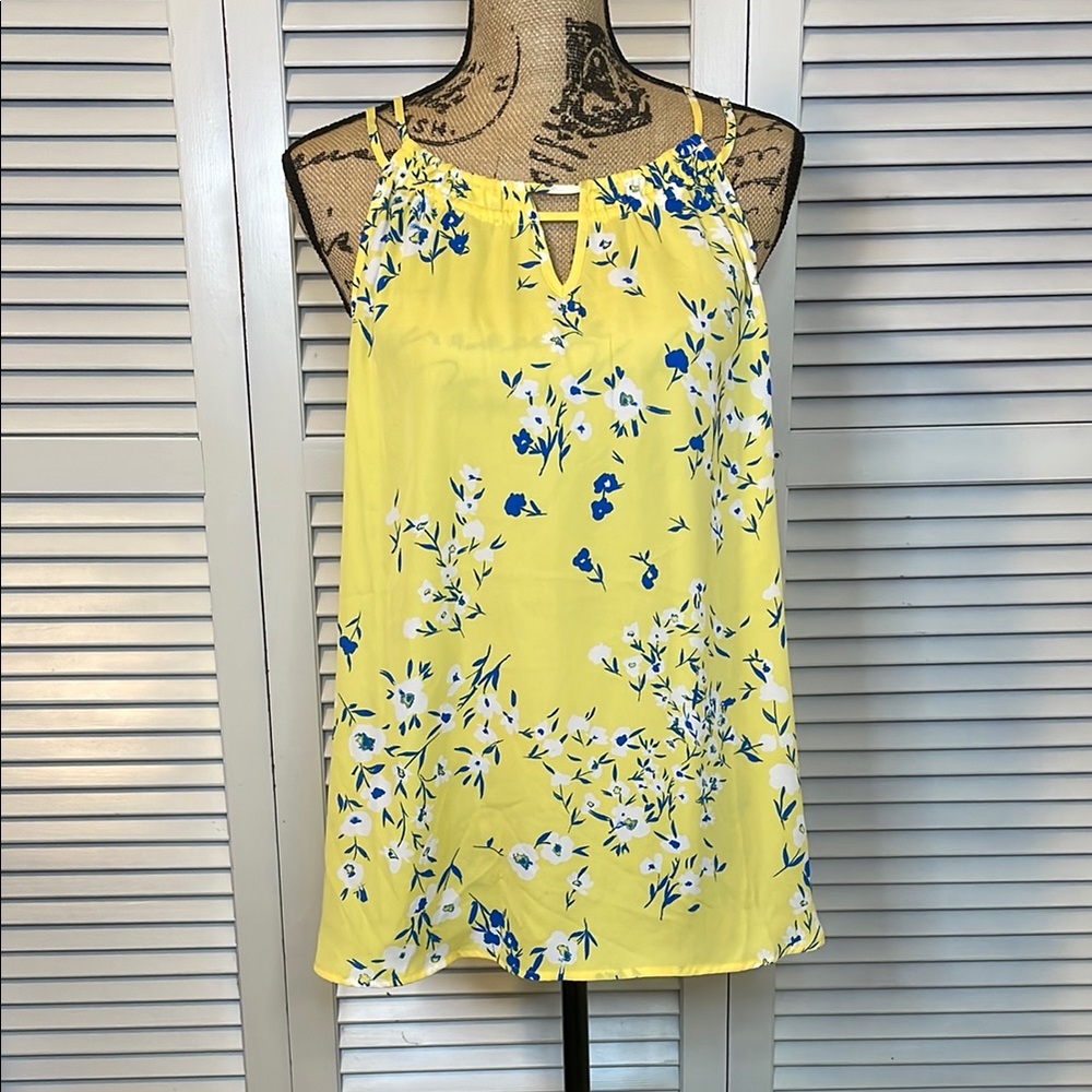41 Hawthorn Yellow and Blue Floral Camisole